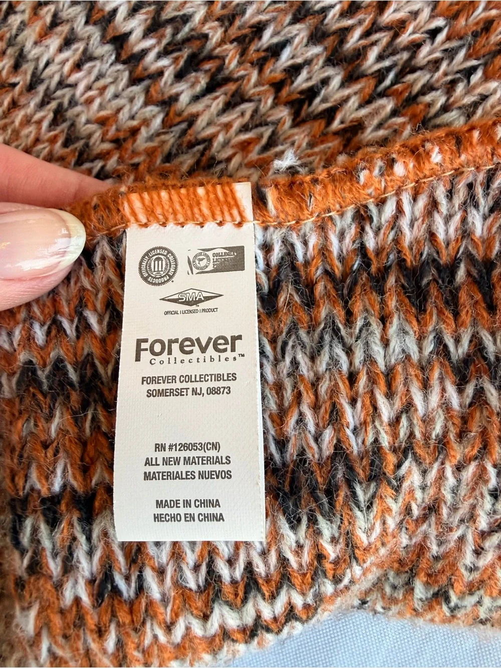 Forever Collectibles University of Texas Orange, Black, White Knitted Scarf